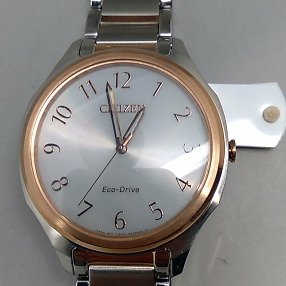 Citizen Eco-Drive EM0756-53A Silver Rose Gold Tone - Picture 5 of 10